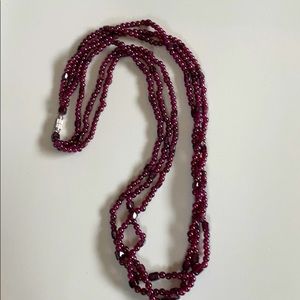 Garnet Rope Beaded Necklace